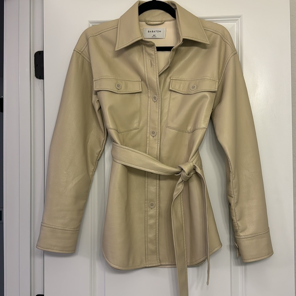 Aritzia Babaton Ava Belted Jacket - Vegan Leather
